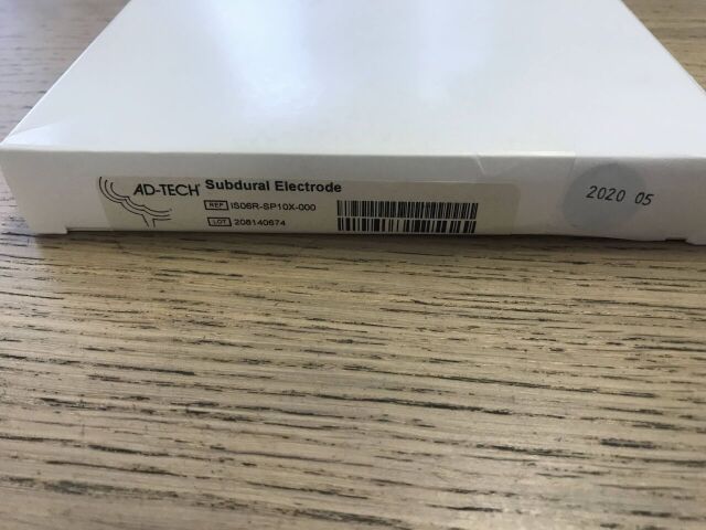 AD-TECH IS06R-SP10X-000 Subdrual Electrode, 6 Contact, Platinum (X)