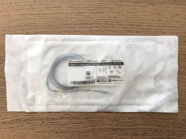 New ZIMMER 00-1500-022-10 Hemovac Wound Drainage Device 1/8in PVC Drain ...