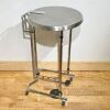 GENERIC SSLH-1 Medical Round Linen Hamper, Stainless Steel, Spring Loaded