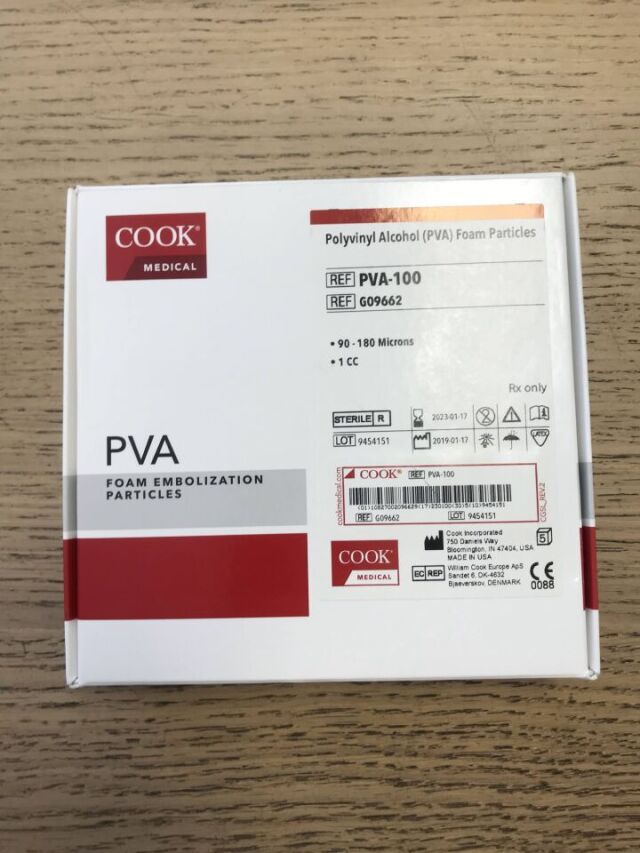 COOK G09662 Polyvinyl Alcohol (PVA) Foam Embolization Particles 90-100Microns x 1cc (3/Box)(X)