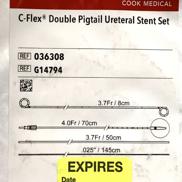 COOK MEDICAL G14794 C-FLEX DOUBLE PIGTAIL URETERAL STENT, EXP 2023-01