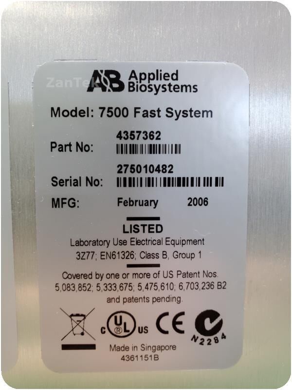 APPLIED BIOSYSTEMS ABI 7500  Fast Real-Time PCR System