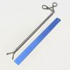JARIT 600-145 Babcock Forceps, Double Action, Round Jaw, 1x2 DeBakey Teeth with Ratchet, 13.5"