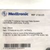 MEDTRONIC 9790025 VENTURE ANTERIOR CERVICAL PLATE, 25MM, SINGLE USE
