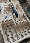 STRYKER AXSOS LOCKING PLATE SYSTEM BASIC FRAGMENT IMPLANT TRAY PLATE SYSTEM SCREWS AND PLATES 5.0MM WITH INSTRUMENTS SET