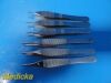 6X Pakistan Assorted 1X2 Teeth Tissue & Dressing Forceps, Thumb 5