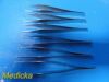 6X Pakistan Assorted 1X2 Teeth Tissue & Dressing Forceps, Thumb 5