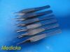 6X Pakistan Assorted 1X2 Teeth Tissue & Dressing Forceps, Thumb 5