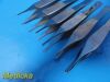 6X Pakistan Assorted 1X2 Teeth Tissue & Dressing Forceps, Thumb 5