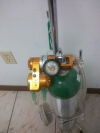 MEDICAL Oxygen  Tank. Size E. Preowned with cart  With  Regulator