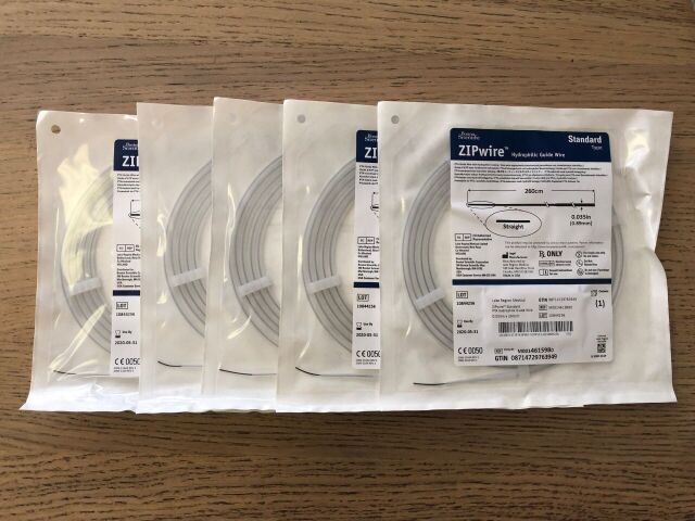 BOSTON SCIENTIFIC / Lake Region Medical 46159B ZIPwire Hydrophilic Guide Wire Standard, Straight 260cm x 0.035in (5/Box)(X)