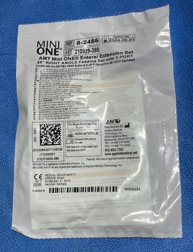 New APPLIED MEDICAL TECHNOLOGY 8-2455 AMT Mini ONE Enteral Extension