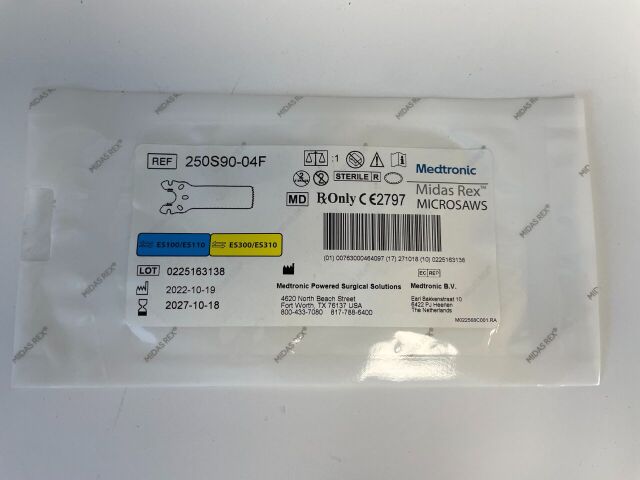 New MEDTRONIC 250S90-04F MIDAS REX MICROSAWS BLADE MR SO 25X9X.4MM FINE ...