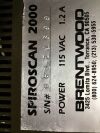 BRENTWOOD Spiroscan 2000 Spirometer