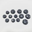 ZEISS (knobcover-black) Surgical Rubber Knob Covers - Set of 13 Black 2 Sizes