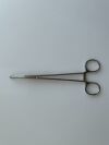 JARIT 449-310 Schnidt Forceps, Rings Closed, Half Curved, 7 1/2",