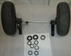 INVACARE LEO 4 WHEELS SCOOTER 2 FRONT TIRES WITH AXLE AND BEARING Scooter