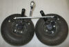INVACARE LEO 4 WHEELS SCOOTER 2 FRONT TIRES WITH AXLE AND BEARING Scooter