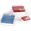 GLOBE SCIENTIFIC BioBox 25, for 1.0mL and 2.0mL CryoClear Vials, Polycarbonate (PC), Holds 25 vials (5x5 format), Printed Lid, Pack Includes a Cr 3039B