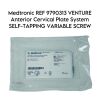 MEDTRONIC SOFAMOR DANEK REF 9790313 VENTURE Anterior Cervical Plate System SELF-TAPPING VARIABLE SCREW( 4.0mm x 13mm )