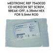 MEDTRONIC SOFAMOR DANEK REF 7540020 CD HORIZON SET SCREW, BREAK-OFF, 6.35MM HEX FOR 5.5MM ROD