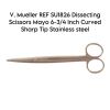 V. MUELLER REF SU1826 Dissecting Scissors Mayo 6-3/4 Inch Curved Sharp Tip SS ( NEW OPEN BOX )