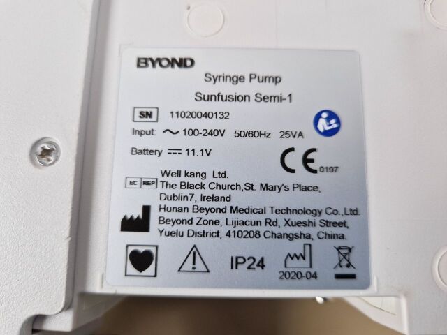 BYOND syringe infusion pump sunfusion -1 Pump IV Infusion