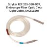 STRYKER REF 233-050-069  Endoscope Fiber Optic Clear Light Cable, EXCELLENT