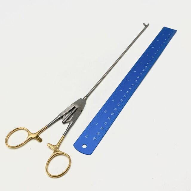 JARIT ( 630-251 ) In-Line Carb-Bite Needle Holder, Left Curve, 3.5mm x 240mm