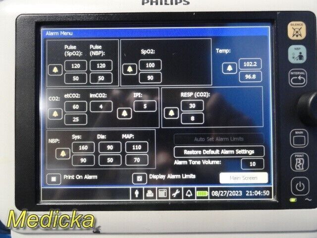 PHILIPS 2016  Sure Signs VS4 (TEMP CO2 NBP SPO2 PRINT) Monitor