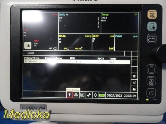PHILIPS 2016  Sure Signs VS4 (TEMP CO2 NBP SPO2 PRINT) Monitor