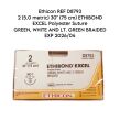 ETHICON REF D8793  2 (5.0 metric) 30" (75 cm) ETHIBOND EXCEL Polyester Suture GREEN, WHITE AND LT. GREEN BRAIDED EXP 2026/04 ( 1 DOZEN )