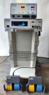 ERBE ICC 200 ESU Console w/ APC 300 , Cart, Tanks, & Foot Switches Electrosurgical Unit