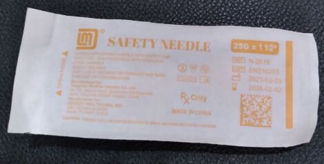 IREMEDY N-2515 Safety Needle 25Gx1.5 (Lot of 195)