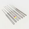 V. MUELLER ( VM-7 ) Set of 7 Duckbill/Derlacki/Guilford-Wright Elevators, Schuknecht Roller Knives, and Shea Curette Surgical Instruments