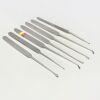 V. MUELLER ( VM-7 ) Set of 7 Duckbill/Derlacki/Guilford-Wright Elevators, Schuknecht Roller Knives, and Shea Curette Surgical Instruments