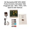 BC BIOMEDICAL REF SPO-2000 Pulse Oximetry Simulator With FingerSim Set - 80% / 90% / 97% Spo2 , User Manual & Charger