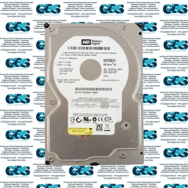 WESTERN DIGITAL WD2500JS-55NCB1 HARD-DISK W2500JS 250GB SATA 3.5 INCH CT Workstation