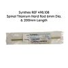 SYNTHES REF 498.108 Spinal Titanium Hard Rod 6mm Dia. & 200mm Length