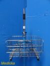 GE Dinamap Pro Care Series Rolling Stand W/ Basket; Blue