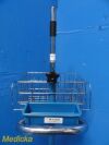 GE Dinamap Pro Care Series Rolling Stand W/ Basket; Blue