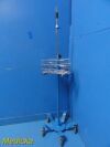 GE Dinamap Pro Care Series Rolling Stand W/ Basket; Blue