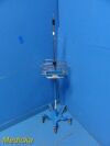 GE Dinamap Pro Care Series Rolling Stand W/ Basket; Blue