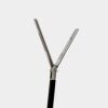 JARIT 600-140 DeBakey Forceps, Fenestrated 40mm Jaws, Double Action, Ratchet, 5mm x 384mm