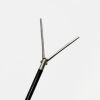 JARIT 600-140 DeBakey Forceps, Fenestrated 40mm Jaws, Double Action, Ratchet, 5mm x 384mm
