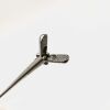 JARIT 625-100 Roto-Lok Grasping Forceps, 14mm Jaw, Ratchet, 5mm x 334mm