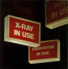 AMD 900XR-LED "X-Ray In Use" Lighted Info Sign  LED lamps