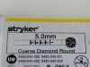 STRYKER Lot of 2 5.0mm Coarse Diamond Round  5540-013-050  Exp.2023-12   (Q24)   5540-013-050 5.0mm Coarse Diamond Round
