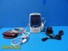 WELCH ALLYN 45MT0 Spot Vital LXI , Masimo W/ NEW BATTERY & Leads ~ Monitor