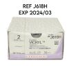 ETHICON REF J618H Coated VICRYL Polyglactin 910, 2 SUTUPAK (36/BOX), EXP 2024/03 Sutures